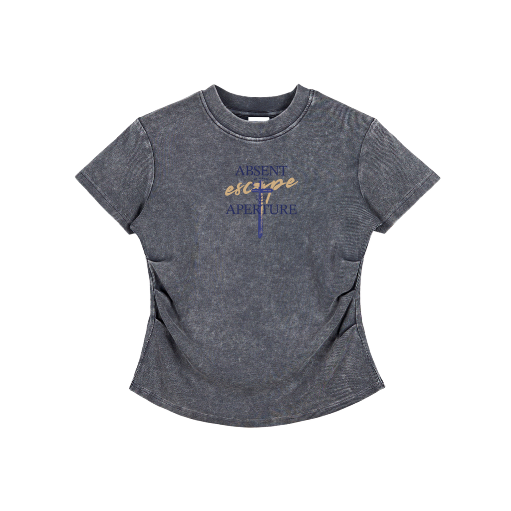 Vintaged-Wash Cotton T-Shirt-Escape Aperture